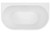 Alegra 1400 Back-to-Wall Freestanding Bath with Integrated Overflow White [306355]