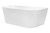 Alegra 1500 Back-to-Wall Freestanding Bath White [306338]