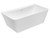 Aria 1500 Back-To-Wall Freestanding Bath with Integrated Overflow White [306350]