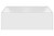 Bianco 1500 Back-to-Wall or Corner Freestanding Bath White [306352]