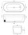 Elisi 1700 Freestanding Spa Bath 12 Jets with Integrated Overflow White [306359]