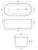 Elisi 1700 Freestanding Bath with Integrated Overflow White [306342]