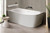 Natalia 1500 Left Back-to-Corner Freestanding Bath with Integrated Overflow White [306351]
