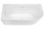 Natalia 1500 Right Back-to-Corner Freestanding Bath with Integrated Overflow White [306333]
