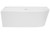 Natalia 1500 Right Back-to-Corner Freestanding Bath with Integrated Overflow White [306333]