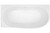 Natalia 1700 Left Back-to-Corner Freestanding Bath with Integrated Overflow White [306357]
