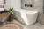 Natalia 1700 Left Back-to-Corner Freestanding Bath with Integrated Overflow White [306357]