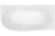 Natalia 1700 Right Back-to-Corner Freestanding Bath with Integrated Overflow White [306341]