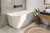 Natalia 1700 Right Back-to-Corner Freestanding Bath with Integrated Overflow White [306341]