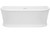 Oxford 1700 Back-to-Wall Freestanding Bath with Integrated Overflow White [306344]