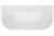 Oxford 1700 Back-to-Wall Freestanding Bath with Integrated Overflow White [306344]