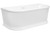 Oxford 1700 Back-to-Wall Freestanding Bath with Integrated Overflow White [306344]