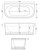 Oxford 1700 Back-to-Wall Freestanding Bath with Integrated Overflow White [306344]