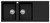 Double Bowl Topmount Sink with Right Drainer Matte Black [302248]