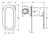 Empire Slim Wall Mixer Oval Plate Brushed Nickel [307790]