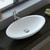 Bahama Stone Above Counter Solid Surface Basin 600mm x 350mm x 105mm Matte White [169415]