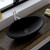 Bahama Above Counter Cast Stone Basin 600mm x 350mm x 105mm Matte Black [169418]