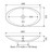 Bahama Above Counter Cast Stone Basin 600mm x 350mm x 105mm Matte Black [169418]