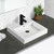 Como Above Counter Basin with Overflow White 1 Tap Hole [139665]