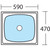 Laundry Tub Inset w/Bypass 45L Stainless Steel [068585]