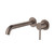 Liano II 210mm Wall Basin / Bath Mixer - 2 x Round Cover Plates - Brushed Bronze - Sales Kit - Lead Free [310641]