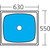 Laundry Tub Inset w/Bypass 70L Stainless Steel [068589]
