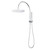 Liano II Compact Twin Shower with Overhead Chrome [310619]