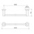 Liano II Single Towel Rail 640mm Brushed Bronze [310743]