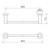 Liano II Single Towel Rail 840mm Brushed Bronze [310700]
