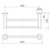 Liano II Double Towel Rail 840mm Brushed Bronze [310704]