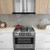 Wall Mounted Canopy Rangehood 90cm Black Glass And Stainless Steel [308536]