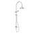 York Twin Shower with White Porcelain Hand Shower Brushed Nickel [305735]