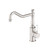 York Sink Mixer Hook Spout with White Porcelain Lever Brushed Nickel [305757]
