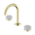 Serenity Basin Set Arc Spout with Carrara Handle Brushed Gold [308755]