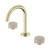 Serenity Basin Set Arc Spout with Rome Travertine Handle Brushed Gold [308713]