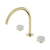 Serenity Bath or Kitchen Set Arc Spout with Carrara Handle Brushed Gold [308813]