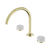 Serenity Bath or Kitchen Set Arc Spout with Carrara Handle Brushed Gold [308813]