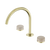 Serenity Bath or Kitchen Set Arc Spout with Rome Travertine Handle Brushed Gold [308669]