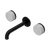 Serenity Wall Basin Set 160mm Spout with Carrara Handle Matte Black [308697]