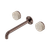 Serenity Wall Basin Set 220mm Spout with Rome Travertine Handle Brushed Bronze [308573]