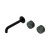 Serenity Wall Basin Set 185mm Offset Spout with Verde Alpi Handle Matte Black [308831]