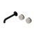 Serenity Wall Basin Set 185mm Offset Spout with Rome Travertine Handle Matte Black [308609]
