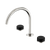 Serenity Bath or Kitchen Set Arc Spout with Marquina Black Handle Brushed Nickel [308673]