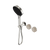 Serenity Progressive Shower System with Rome Travertine Handle and Serenity Hand Shower Brushed Nickel [308641]