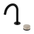 Serenity Progressive Basin Mixer Arc Spout with Rome Travertine Handle Matte Black [308751]