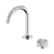 Serenity Progressive Basin Mixer Arc Spout with Arabescato Corchia Handle Brushed Nickel [308712]