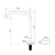 Serenity Progressive Bath or Kitchen Mixer Edge Spout with Metal Handle Brushed Nickel [308602]