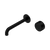 Serenity Progressive Wall Basin Mixer 185mm Spout with Metal Handle Matte Black [308636]