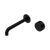Serenity Progressive Wall Basin Mixer 185mm Spout with Metal Handle Matte Black [308636]