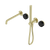 Serenity Progressive Shower System with Spout with Marquina Black Handle and Slim Shower Brushed Gold [308625]